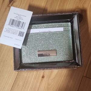 Kate Spade Mint Glitter Card Holder